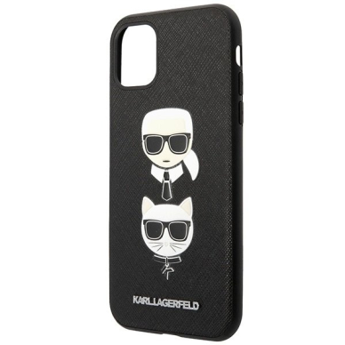 Karl Lagerfeld Saffiano Karl&Choupette Head Dėklas skirtas iPhone 11 Pro 5.8&quot; - Juodas 4