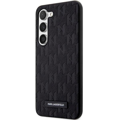 Karl Lagerfeld Saffiano Mono Metal Logo dėklas Samsung Galaxy S24 - Juodas 1