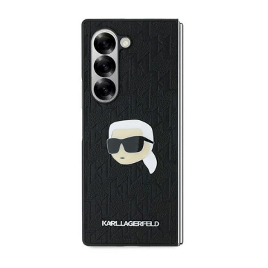 Karl Lagerfeld Saffiano Monogram Head Pin Dėklas Samsung Galaxy Z Fold 6 - juodas 1
