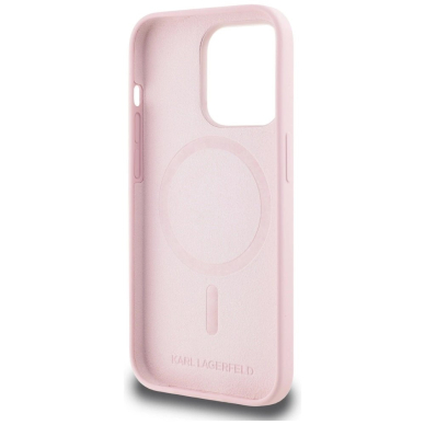 Karl Lagerfeld Silikoninis Karl&Choupette MagSafe iPhone 14 Pro Dėklas - Rožinis 6