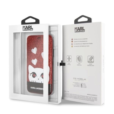 Karl Lagerfeld Valentine iPhone X/XS Dėklas - Raudonas 4