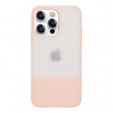 Kingxbar Plain Series dėklas skirtas iPhone 13 Pro Max silikoninis rožinis