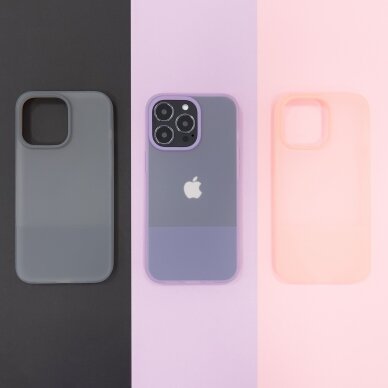 Kingxbar Plain Series dėklas skirtas iPhone 13 Pro Max silikoninis rožinis 10