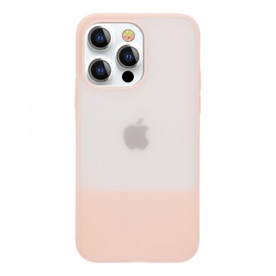 Kingxbar Plain Series dėklas skirtas iPhone 13 silikoninis rožinis