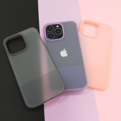 Kingxbar Plain Series dėklas skirtas iPhone 13 silikoninis violetinis 9