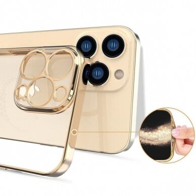 Kingxbar Wish Series Silikoninis dėklas su kristalais skirta iPhone 15 Pro - Auksinis 1