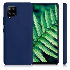 Lankstus Minkštas Dėklas Silicone Case Soft Flexible Rubber Cover Samsung Galaxy A22 4G Mėlynas