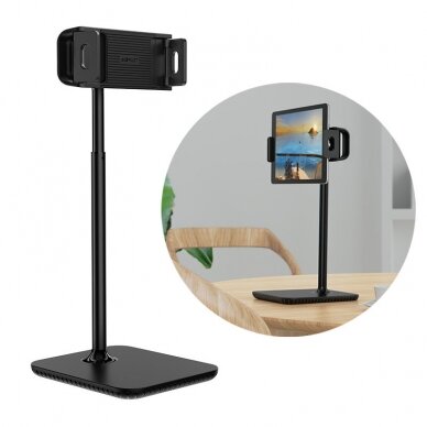 Laikiklis Acefast telescopic (135-230mm wide 360 ° Juodas (E4 black)