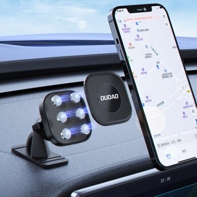 Laikiklis Dudao magnetic smartphone car holder Juodas (F6C) 3