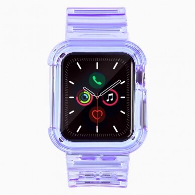 Laikrodžio apyrankė Strap Light Watch 3 38mm / Watch 2 38mm skaidri-violetinė 1