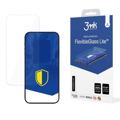 Iphone 14 Plus Lankstus apsauginis stiklas 3mk FlexibleGlass Lite   / 14 Pro Max