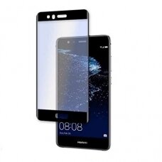 Huawei P10 LCD apsauginis stikliukas 5D Full Glue lenktas juodas