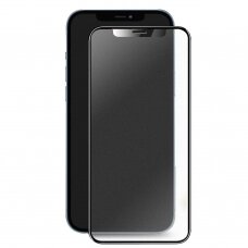 Akcija! iPhone 12/12 Pro LCD apsauginis stikliukas 5D Perfectionists lenktas juodas