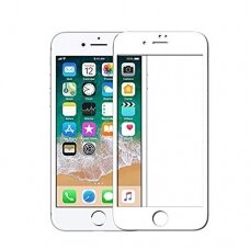 Lcd Apsauginis Stikliukas 5D Perfectionists Apple Iphone 7 Plus/8 Plus Lenktas Baltais Kraštais