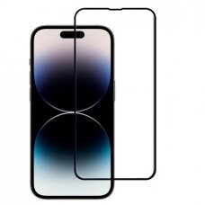 LCD apsauginis stikliukas 9D Full Glue Apple iPhone 14 juodas