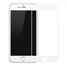 Lcd Apsauginis Stikliukas 9D Full Glue Apple Iphone 6/6S Baltais Kraštais