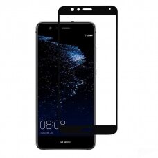 Huawei P10 Lite LCD apsauginis stikliukas 9D Full Glue juodais kraštais