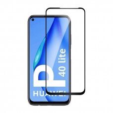 Huawei P40 Lite LCD apsauginis stikliukas 9H 5D juodais kraštais