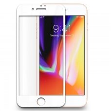 iPhone 7 LCD apsauginis stikliukas Adpo 5D Full Glue lenktas baltas