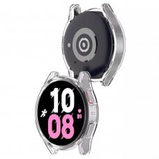 LCD apsauginis stikliukas/dėklas 360 degree cover Samsung Watch 4/5 40mm skaidrus