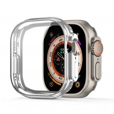 LCD apsauginis stikliukas/dėklas Dux Ducis Samo Apple Watch Ultra 49mm sidabrinis