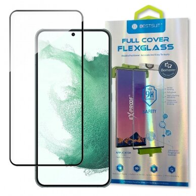 LCD Apsauginė plėvelė 3D Edge Nano Flexi Glass Samsung Galaxy S22 Plus Skaidri