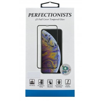 Lcd Apsauginis Stikliukas 5D Perfectionists Apple Iphone 7 Plus/8 Plus Lenktas Baltais Kraštais  1