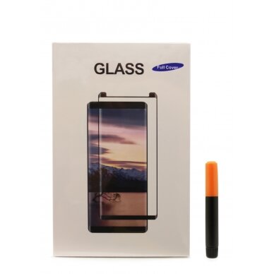 LCD apsauginis stikliukas M1 5D UV Glue Samsung Galaxy S21 Plus/S30 Plus lenktas skaidrus  1