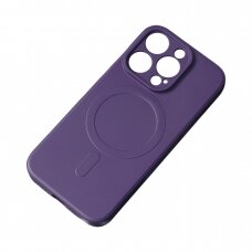 MagSafe Compatible Silicone Case for iPhone 15 Pro Silicone Case - Purple