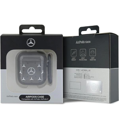 Mercedes MEA28DPMGS AirPods 1/2 cover Juodas/Juodas Large Star Pattern 2