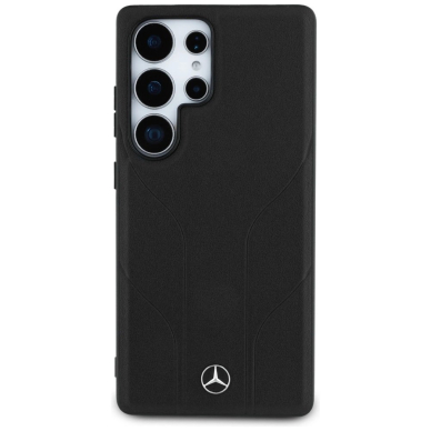 Mercedes Odinis Debossed Lines MagSafe Dėklas skirtas Samsung Galaxy S25 Ultra - Juodas 2