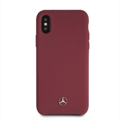 Mercedes Silikoninis Line iPhone X/XS Dėklas - Raudonas 2