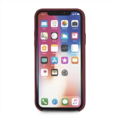 Mercedes Silikoninis Line iPhone X/XS Dėklas - Raudonas 3
