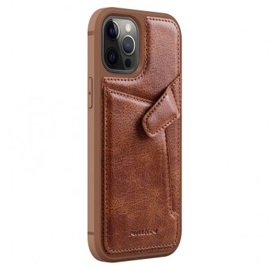 Nillkin Aoge Leather Case genuine leather protective wallet cover iPhone 12 mini brown 2