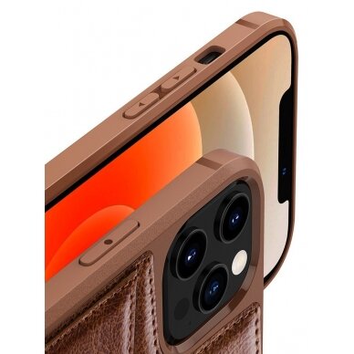 Nillkin Aoge Leather Case genuine leather protective wallet cover iPhone 12 mini brown 7