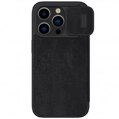 Nillkin Qin Pro Leather Flip Camera Cover Case for iPhone 15 Pro - Black 3