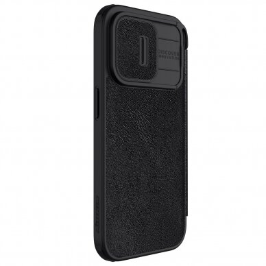 Nillkin Qin Pro Leather Flip Camera Cover Case for iPhone 15 Pro - Black 5