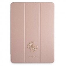 Originalus dėklas Guess GUIC11PUSASPI iPad 11  2021 Book Cover rožinis/rožinis Saffiano Collection