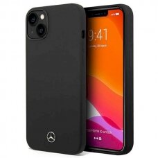 Originalus dėklas Mercedes Silicone Line case skirta iPhone 14 - Juodas