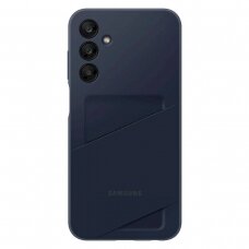 Originalus Dėklas Samsung Card Slot Case EF-OA156TBEGWW with card slot for Samsung Galaxy A15 / A15 5G - Juodas / Mėlynas