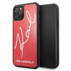 Originalus Karl Lagerfeld Dėklas Klhcn58Dlksre Iphone 11 Pro Raudonas Hard Case Signature Glitter
