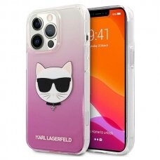 Iphone 13 Pro Originalus Karl Lagerfeld dėklas KLHCP13LCTRP  / 13 6,1" Rožinis Choupette Head