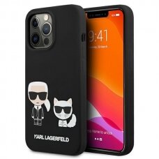 Iphone 13 Pro Originalus Karl Lagerfeld dėklas KLHCP13LSSKCK  / 13 6,1" Juodas Silicone Karl & Choupette