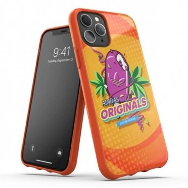 Originalus Adidas dėklas Moulded Case BODEGA iPhone 11 Pro Oranžinis 36340