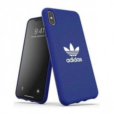 Originalus Adidas dėklas Moulded Case CANVAS iPhone Xs Max Mėlynas 34960