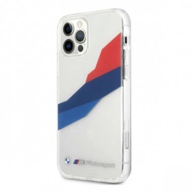 Originalus dėklas BMW BMHCP12LSKTGT iPhone 12 Pro Max 6,7" Permatomas hardcase Motorsport Tricolor 1