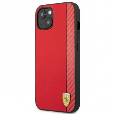 Iphone 13 Originalus dėklas Ferrari FESAXHCP13MRE On Track Carbon Stripe  6,1" Raudonas 1