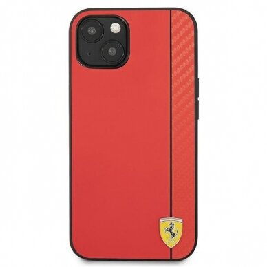 Iphone 13 Originalus dėklas Ferrari FESAXHCP13MRE On Track Carbon Stripe  6,1" Raudonas 2