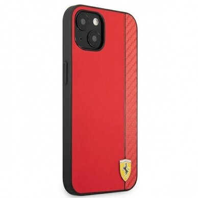 Iphone 13 Originalus dėklas Ferrari FESAXHCP13MRE On Track Carbon Stripe  6,1" Raudonas 3