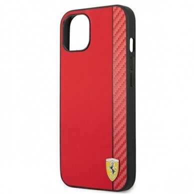 Iphone 13 Originalus dėklas Ferrari FESAXHCP13MRE On Track Carbon Stripe  6,1" Raudonas 5